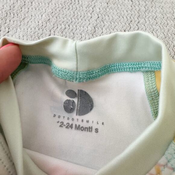 Dot Dot Smile Yellow + Blue Sailboat Palm Tree Rashguard - 12 to 24 Months - Picture 2 of 6